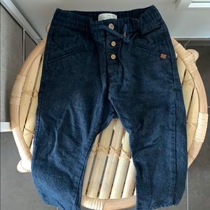 Zara baby/toddler blue tweed like pants 12-18mos